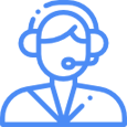 A blue person with headphones on and a green background