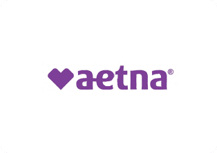 A purple heart with the aetna logo in it.